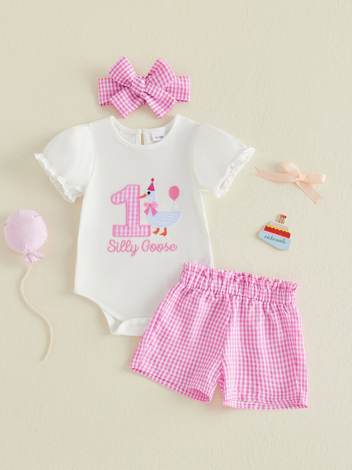 Toddler Girls Summer Outfits Short Sleeve Floral Print Romper Skirt Bow Headband Set Baby Clothes for Birthday Party
