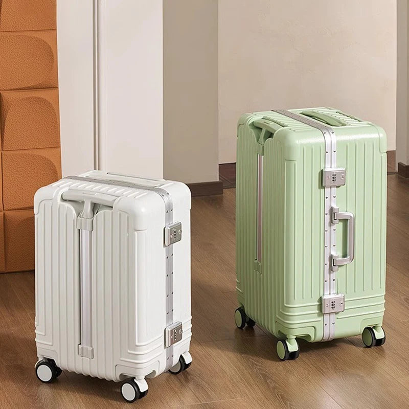 Baby Mother Travel Suitcase Children Can Sit and Ride Luggage with Cup Holder USB Trolley Case Lazy Walking Boarding Suitcases