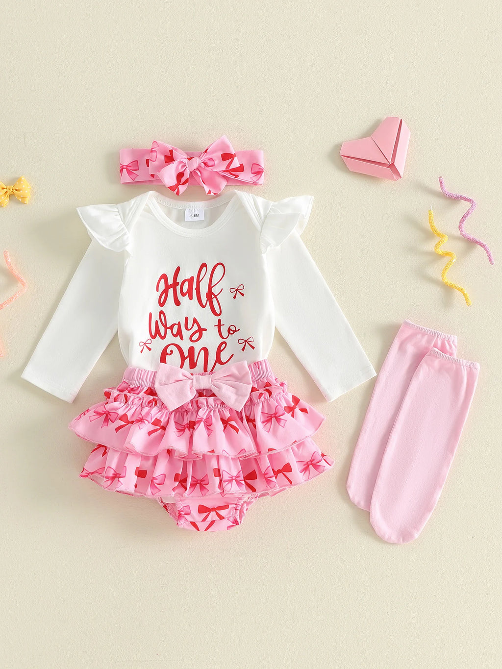 Toddler Girl Floral Print Dress with Matching Bow Headband and Ruffled Bloomers 3 Piece Summer Outfit Set for 6-12 Months