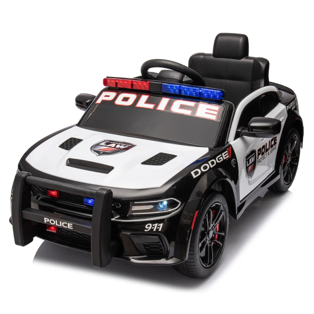 Licensed Dodge Charger,12v Kids ride on police car W/Parents Remote Control,anti-collision bar,Front& top alarm light design