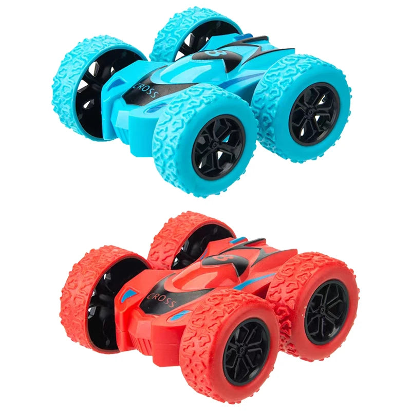 4pcs/2pcs/1pc double-sided inertia stunt rolling toy car - high playability, double-sided playability