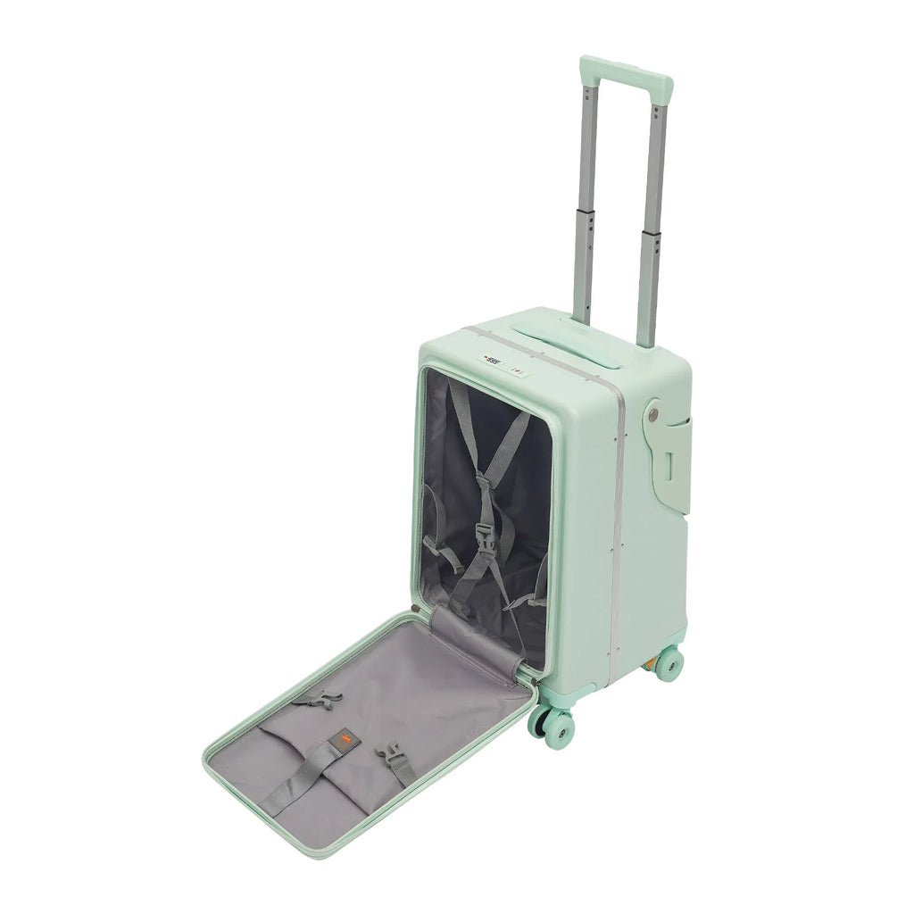 Portable Trolley Suitcase,Kid Ride-on Trolley Case, Top Opening Suitcase with Wheels
