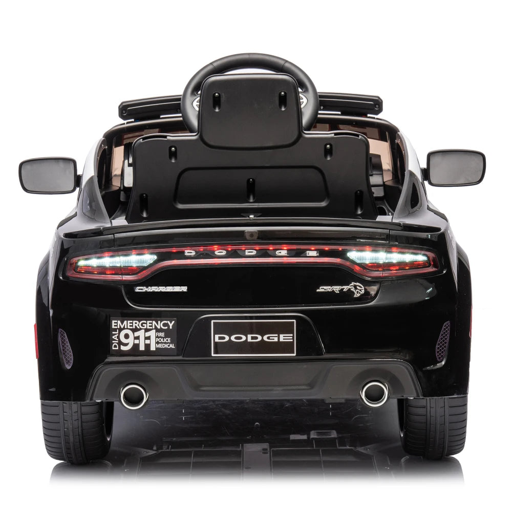 Licensed Dodge Charger,12v Kids ride on police car W/Parents Remote Control,anti-collision bar,Front& top alarm light design