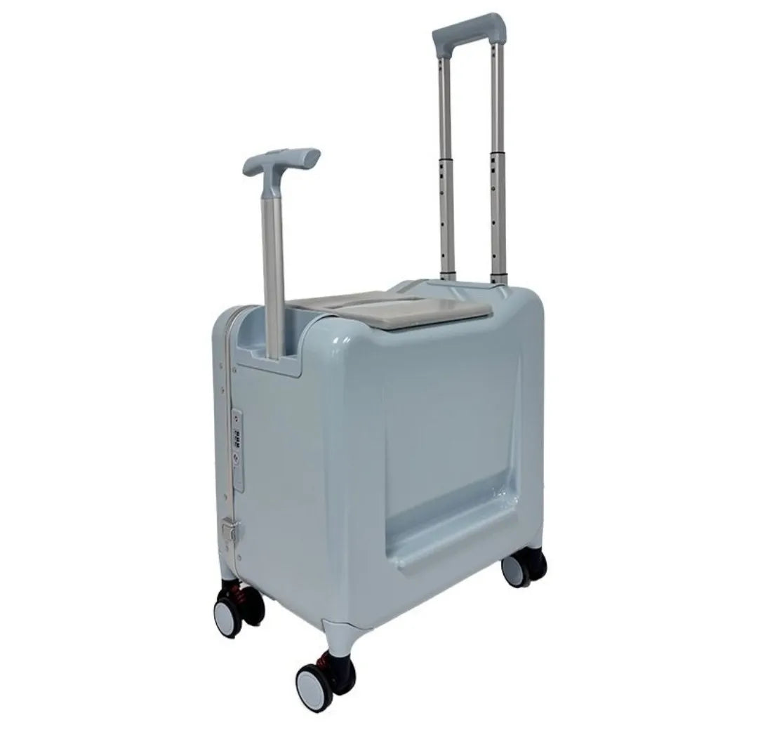 20-inch Carry-On Suitcase with Child Seat PC Rolling Luggage Multifunctional Parenting Essential Travel Suitcase Trolley Case