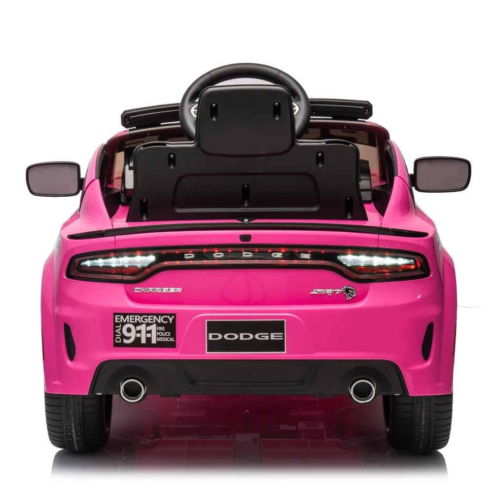 Licensed Dodge Charger,12v Kids ride on police car W/Parents Remote Control,anti-collision bar,Front& top alarm light design