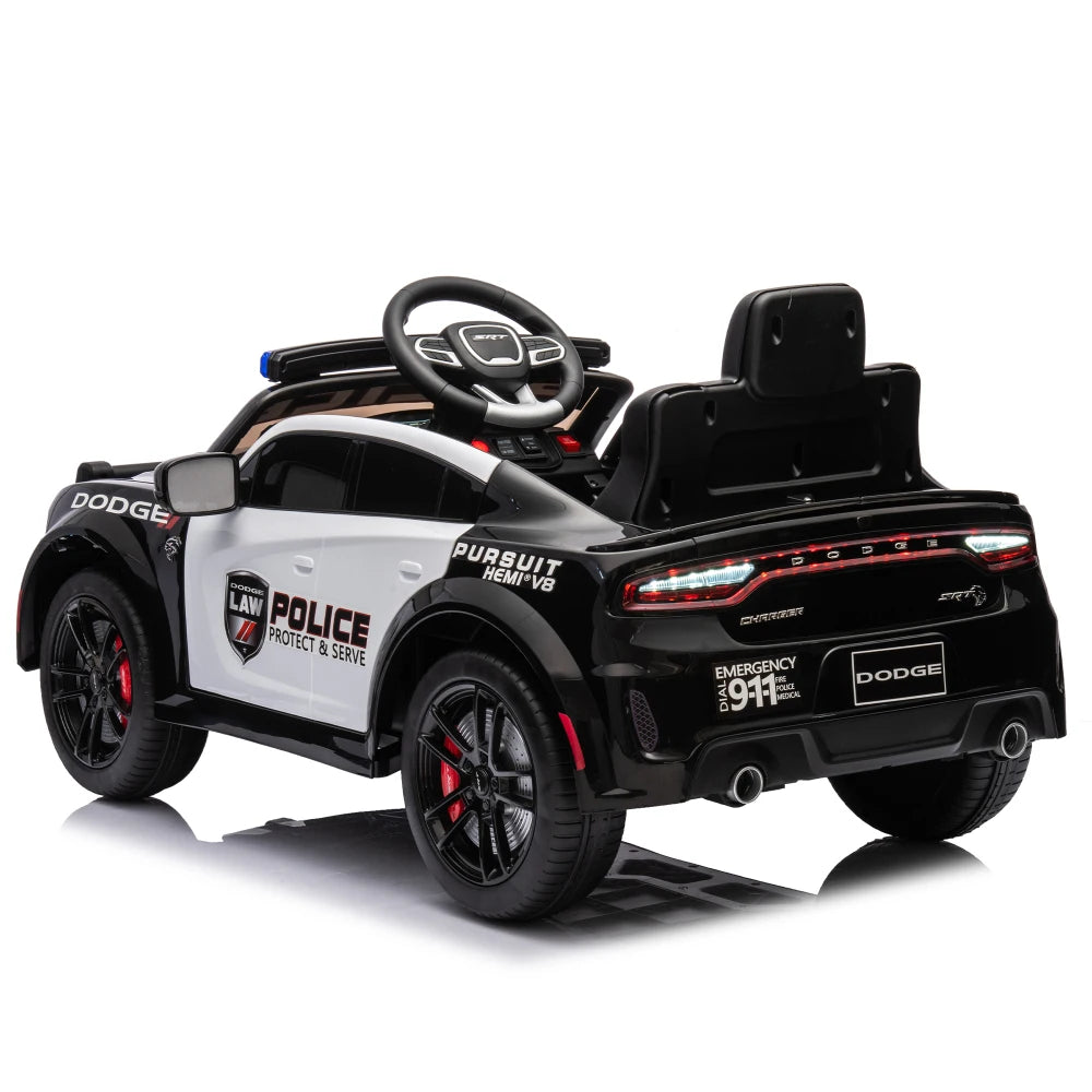 Licensed Dodge Charger,12v Kids ride on police car W/Parents Remote Control,anti-collision bar,Front& top alarm light design