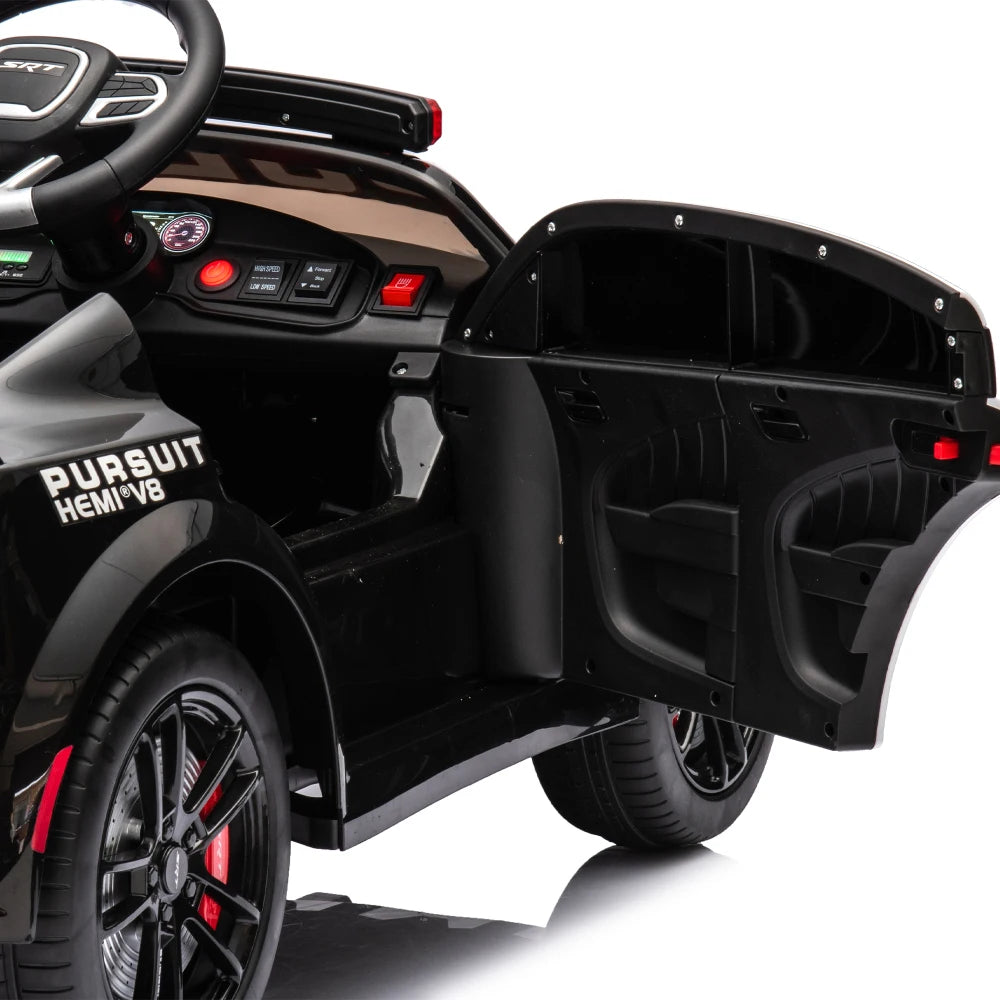 Licensed Dodge Charger,12v Kids ride on police car W/Parents Remote Control,anti-collision bar,Front& top alarm light design