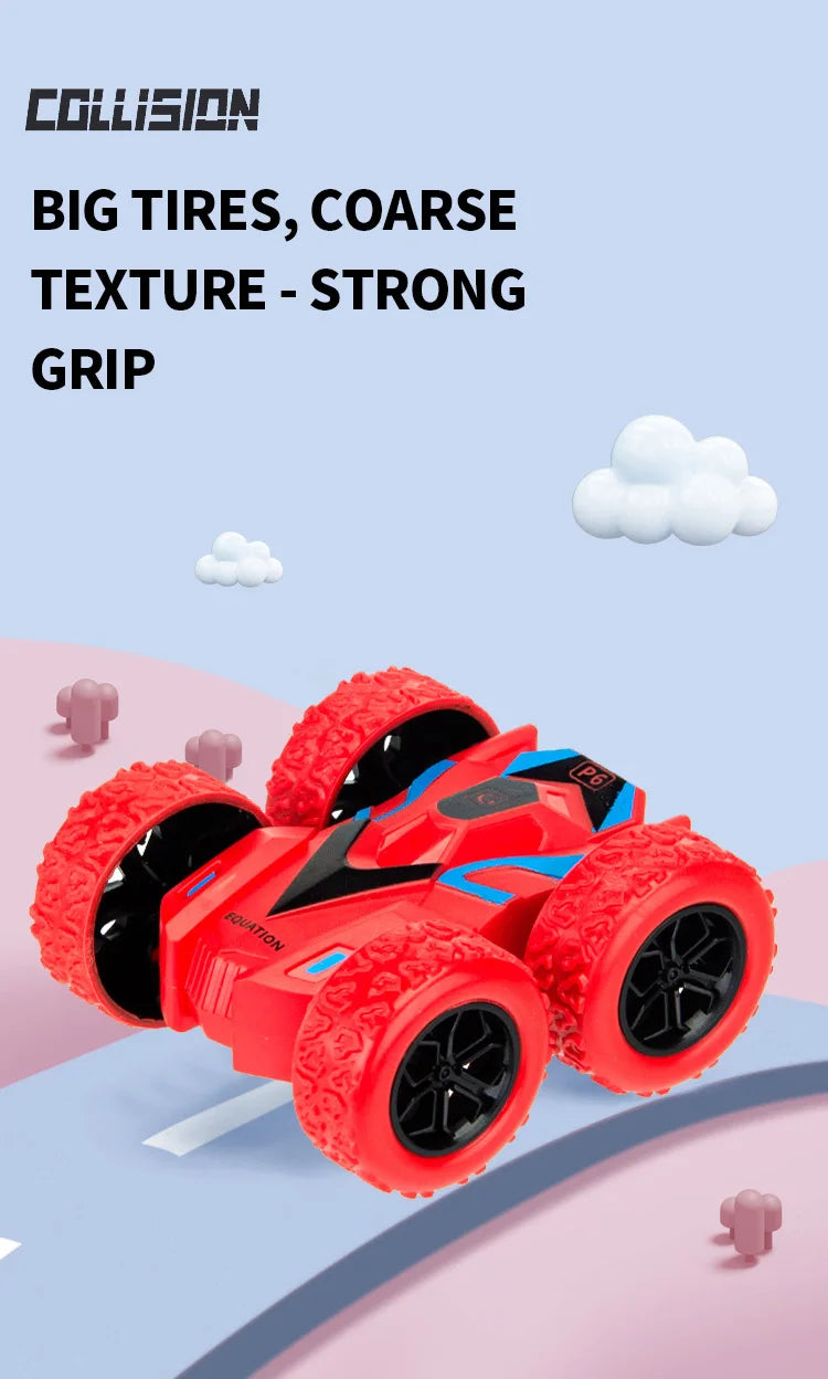 4pcs/2pcs/1pc double-sided inertia stunt rolling toy car - high playability, double-sided playability