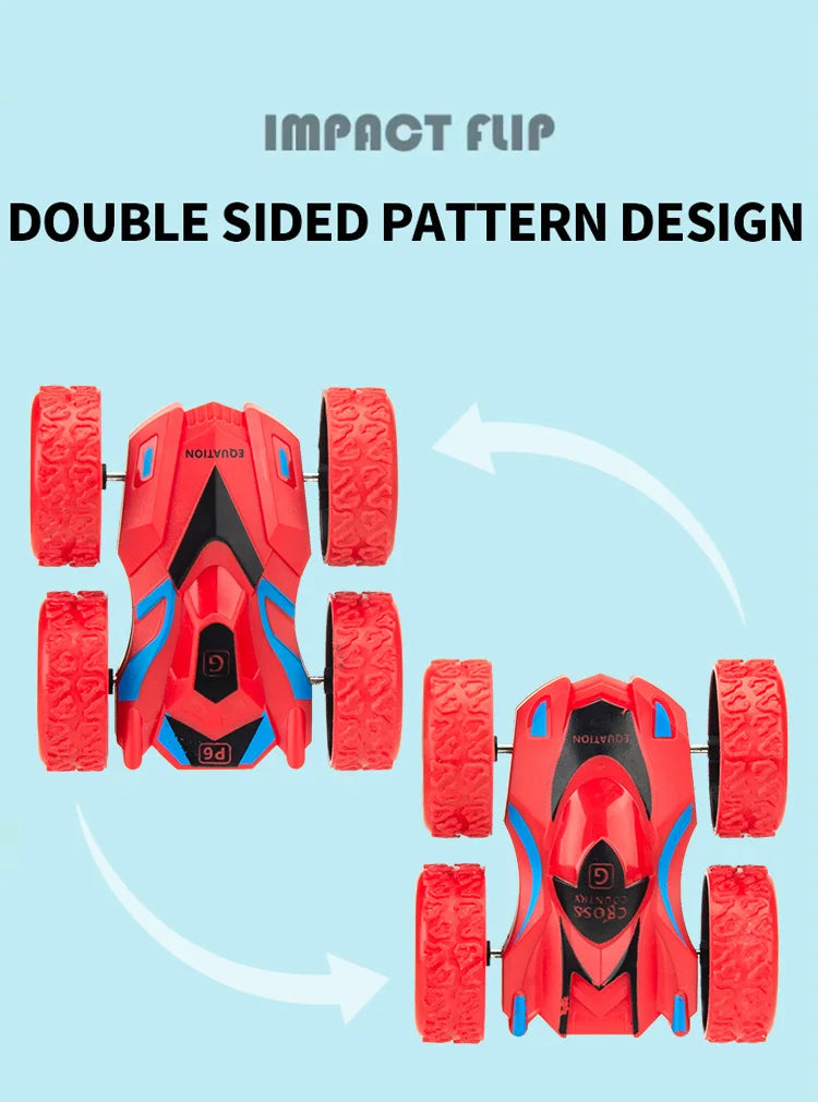 4pcs/2pcs/1pc double-sided inertia stunt rolling toy car - high playability, double-sided playability