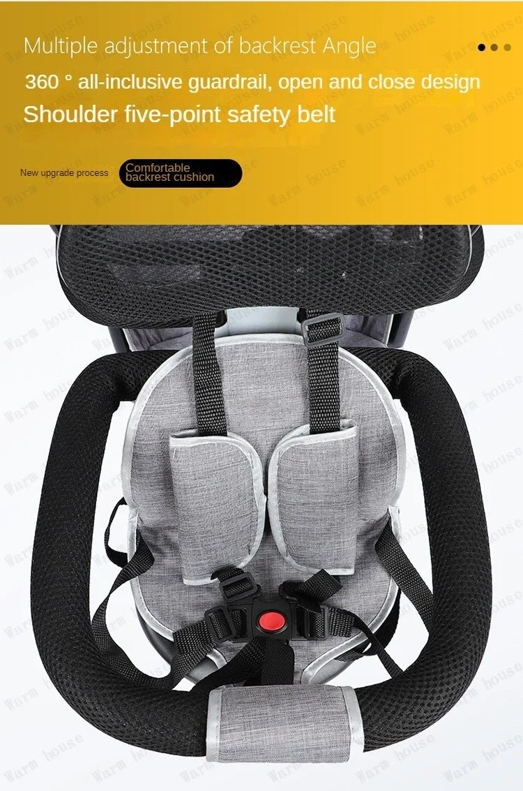 Children's Double Stroller Multifunctional Two-way Baby Stroller  Twins Stroller Double Folding Three-wheel Car