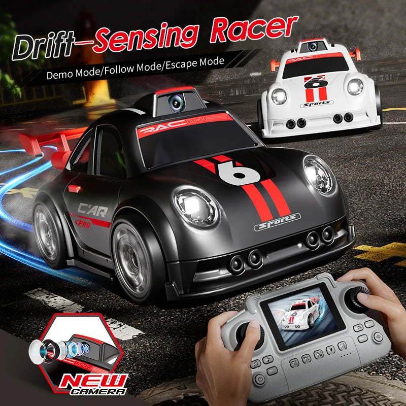 2026 New C6 RC Drift Car with Dual Mode Lights Sound Camera Screen Control Car Smart Induction Following Children's Toys Gift