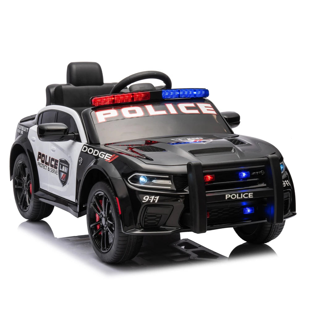 Licensed Dodge Charger,12v Kids ride on police car W/Parents Remote Control,anti-collision bar,Front& top alarm light design