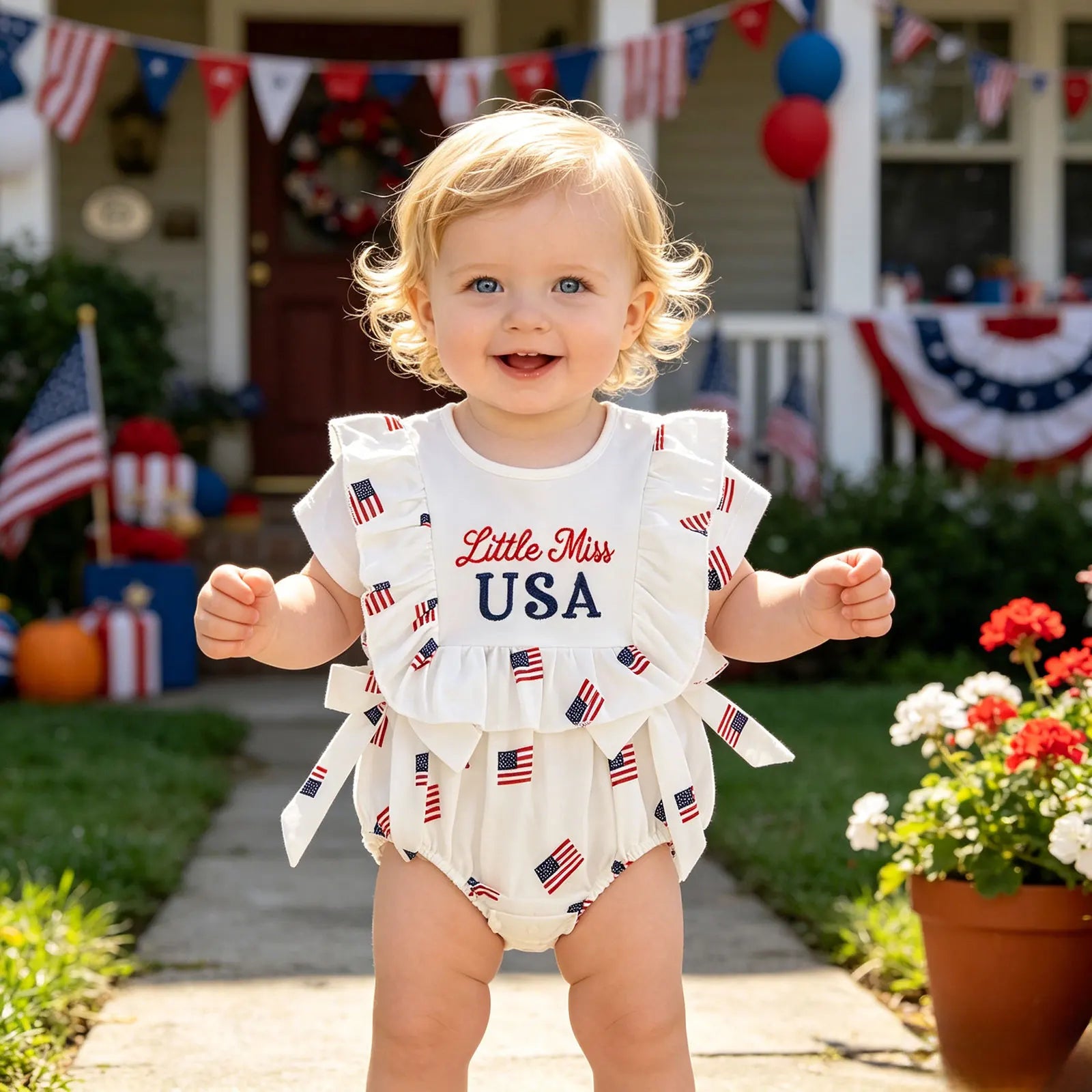 Newborn Baby Boy Clothes My First 4th Of July Outfit Baby Girl I Love Usa Romper Infant Girl Ropa Recien Nacido Bebe 0 A 3 Meses