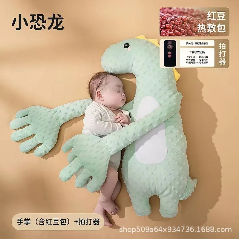 Unicorn Plush Baby Soothing Palm Pillow Mimic Mom Hug Anti Startle Sleep Soother For Newborn Infant Patting Belly Arms Support